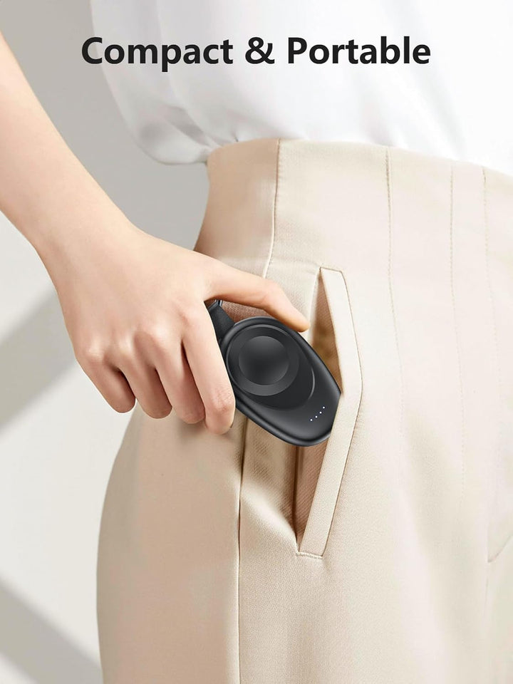 LVFAN Tragbares Ladegerät für Samsung Watch, Kabellose Magnetische Powerbank, Reise-Schlüsselanhänge