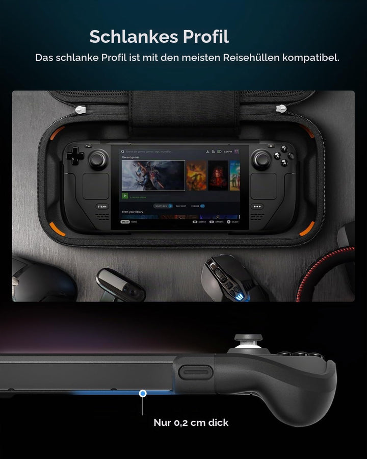 Spigen Thin Fit Pro Hülle mit Ständer Entwickelt für Steam Deck LCD (2022) / Steam Deck OLED (2023)