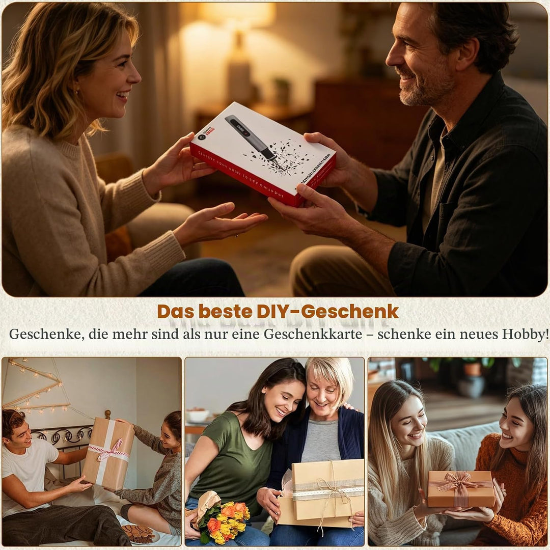 Herbst Mini Gravierstift, Elektrischer Gravierstift mit 30 Bits 5 Schablonen 4 Übungsbretter Tragbar
