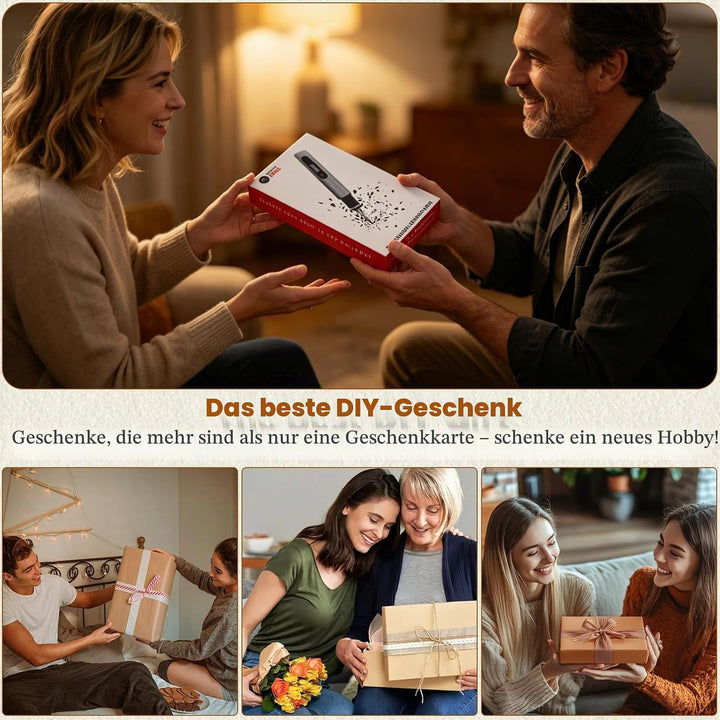 Herbst Mini Gravierstift, Elektrischer Gravierstift mit 30 Bits 5 Schablonen 4 Übungsbretter Tragbar