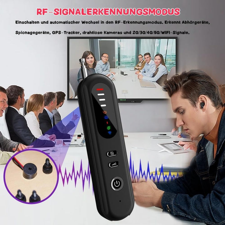 Kamera Detektor, Wanzen Detektor, Hidden Camera Detector – RF Detektor mit 5 Stufen | Abhörwanzen Au