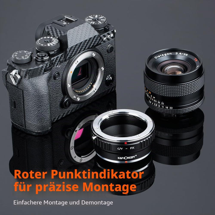 K&amp;F Concept® C/Y-FX Objektivadapter Adapter Fuji Objektiv Adapterring für Contax/Yashica Objektiv au
