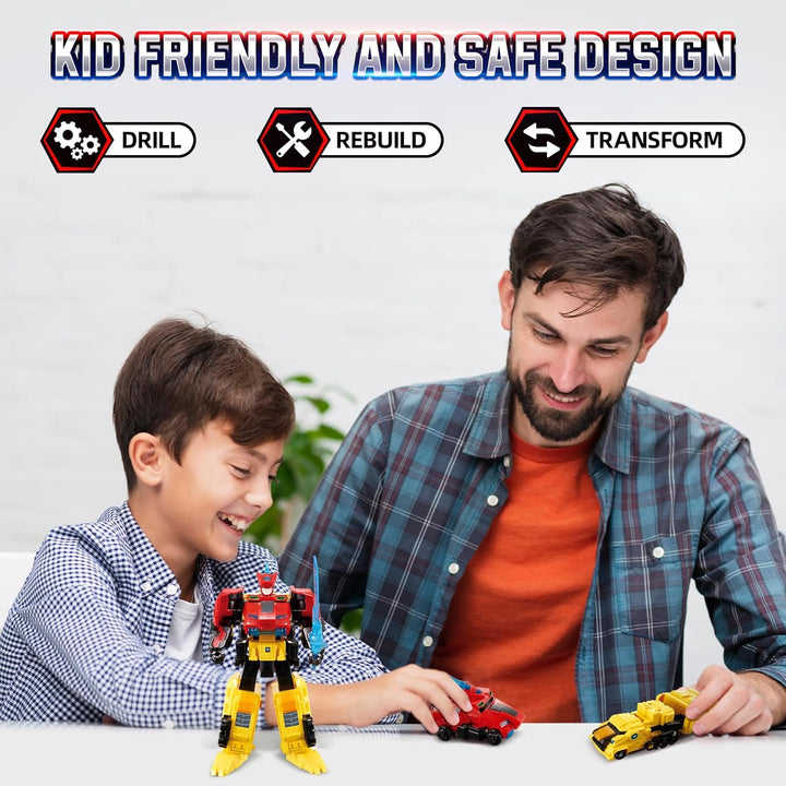 2 in 1 Transforming Roboter Raptor Tron, 7,48 Zoll, für Kinder, Chariot und Transforming Spielzeug f
