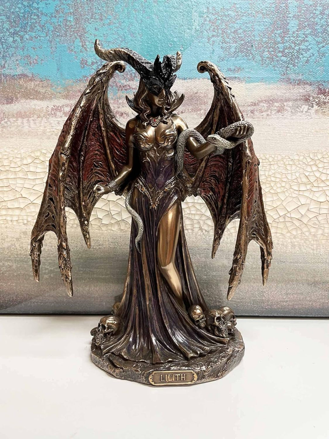 Figur Lilith, Dämon und Erste Frau von Adam, Antic Line, H 22 cm