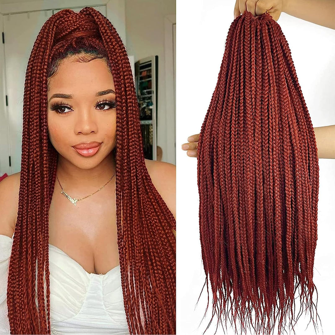 Box Crochet Braids Haarverlängerungen 6 Packs 24 Zoll Synthetische Flechtfrisur 22 Stränge/Pack Croc
