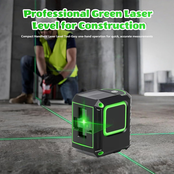 Kreuzlinienlaser mit Stativ, Laser Wasserwaage, Grün Kreuzlaser 360° Selbstnivellierend Linienlaser