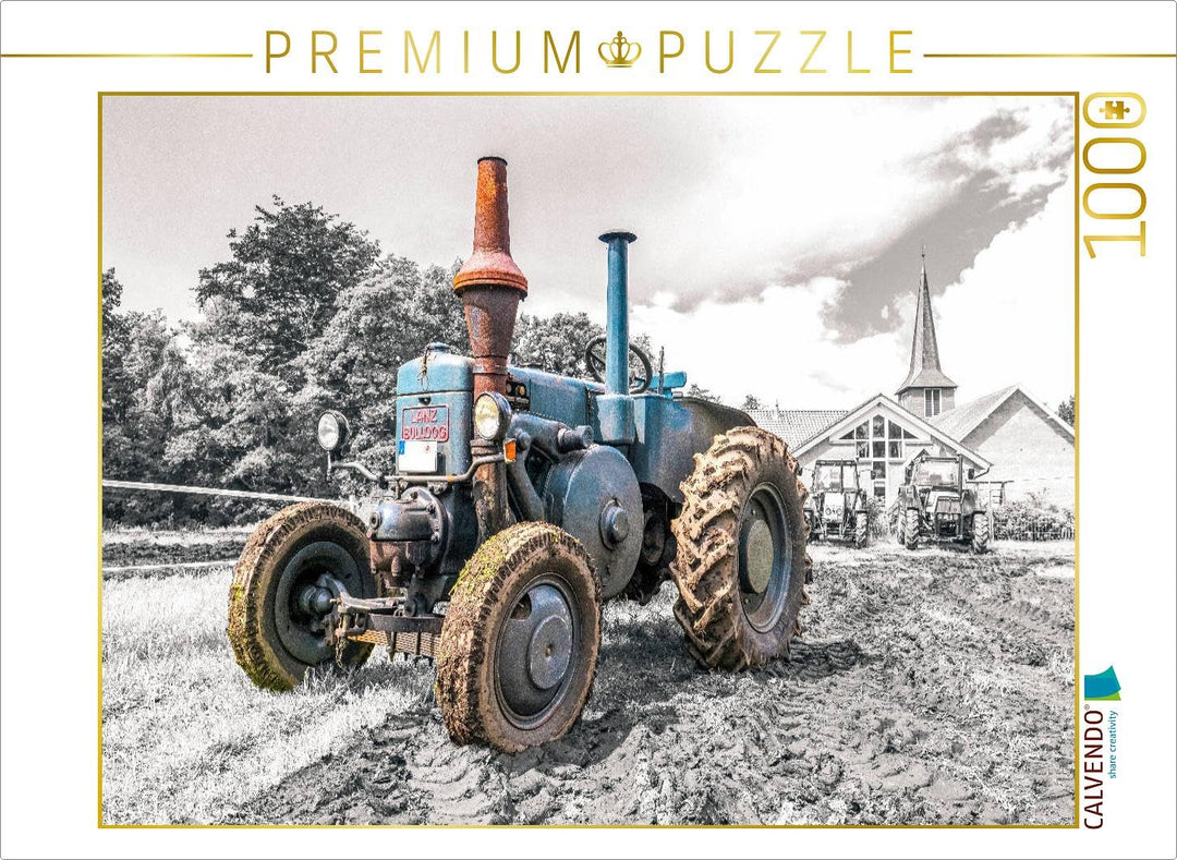 CALVENDO Puzzle Oldtimer Trecker Lanz Bulldog 1000 Teile Lege-Grösse 64 x 48 cm Foto-Puzzle Bild von
