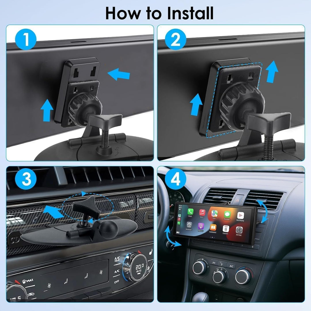 EEEKit CD Schlitz Halterung für CarPlay Bildschirm, 360° Drehbare CD Player GPS Halterung, Kompatibe