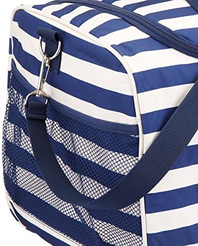 KitchenCraft We Love Summer Nautical-Striped Family Cool Bag- Navy Blue/White 28 x 18 x 18 cm, 28 x