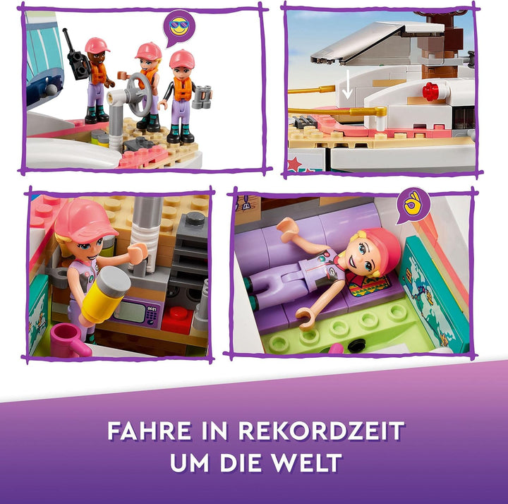 LEGO 41716 Friends Stephanies Segelabenteuer Spielzeug-Segelboot mit 3 Mini-Puppen, Geschenk für Kin
