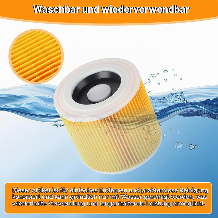 12 Staubsaugerbeutel und 2 Filter, Mit 1 bürste für Kärcher WD3 WD3 P WD2 WD 2 Plus MV2-3 KWD 1-3 SE