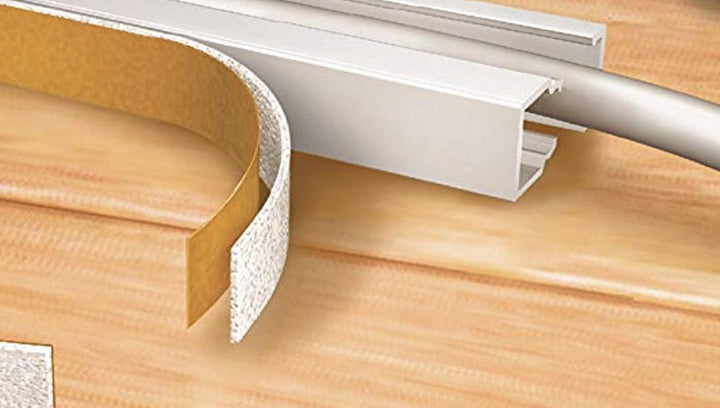 20m Kabelkanäle Selbstklebend Kabelkanal Grau mit Schaumklebeband fertig für die Montage (16x16mm Bx