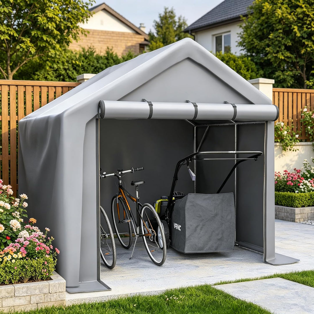 Ball & Cast Fahrradgarage, Motorrad Garage mit UV-Schutz PE-Dach | Motorradgarage, Zeltgarage Wetter