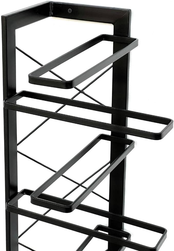 DanDiBo Weinregal Metall Schwarz Ecke Wand 70 cm Eckregal Flaschenregal 96292 Flaschenhalter Wandmon