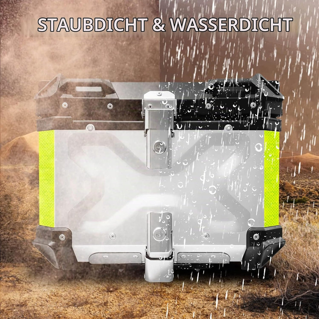 VOKKA Topcase Motorrad, 45L Wasserdicht Topcase für Roller, für Lagerung Helm, Motorradkoffer mit Si