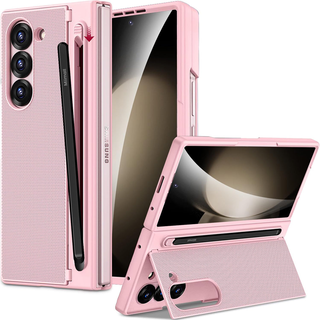 Miimall Kompatibel mit Samsung Galaxy Z Fold 5 Hülle mit S-Pen & Stifthalter, [HD Displayschutz] Ult
