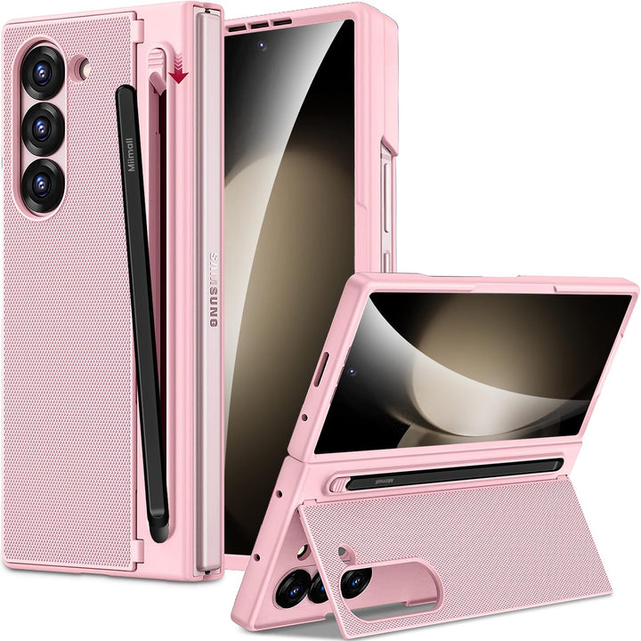 Miimall Kompatibel mit Samsung Galaxy Z Fold 5 Hülle mit S-Pen & Stifthalter, [HD Displayschutz] Ult
