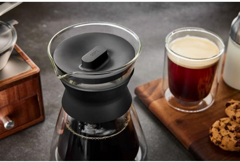 GEFU Kaffeebereiter BUTIO THERMO – Doppelwandige Glaskaraffe mit Permanentfilter | 500ml für 4 Tasse