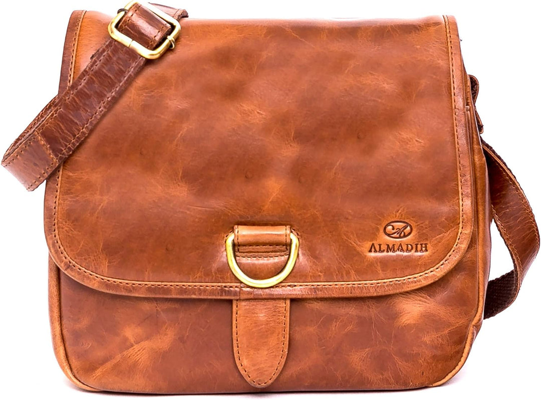ALMADIH Premium Leder Damentasche Umhängetasche LOLA Ledertasche Handtasche Schultertasche Freizeitt