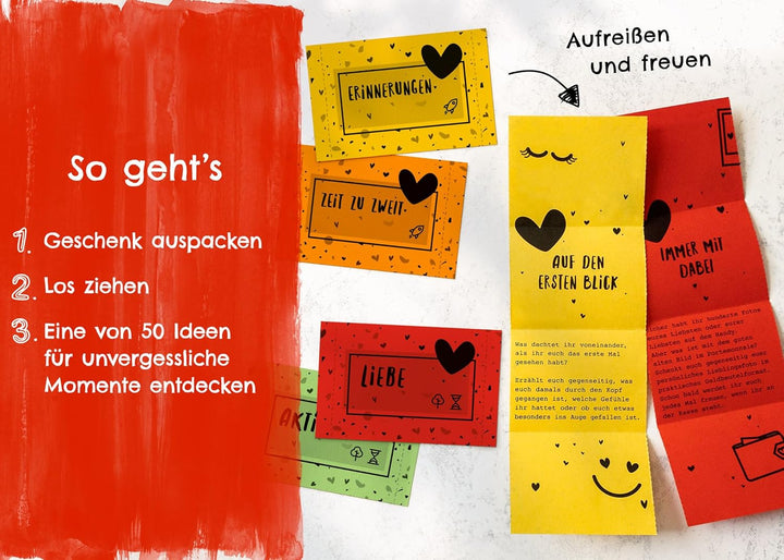 Geschenk für Paare - Ideen für unvergessliche Paarzeit - Jahrestag Geschenk für Ihn und für Sie - Üb