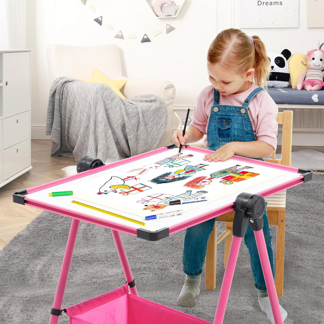 Kinder Staffelei Malerei Doppelseitige Tafel für Kinder mit Kreidetafel & Whiteboard 360 drehbare Hö