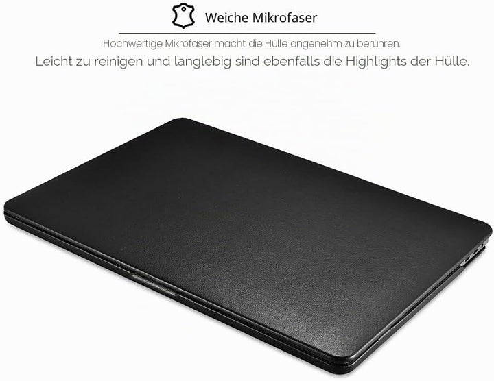 ICARER MacBook Pro 13 Lederhülle 2022 M2 2020 2019 2018 2017 2016 Ultra Slim Leder Tasche Leder Hüll