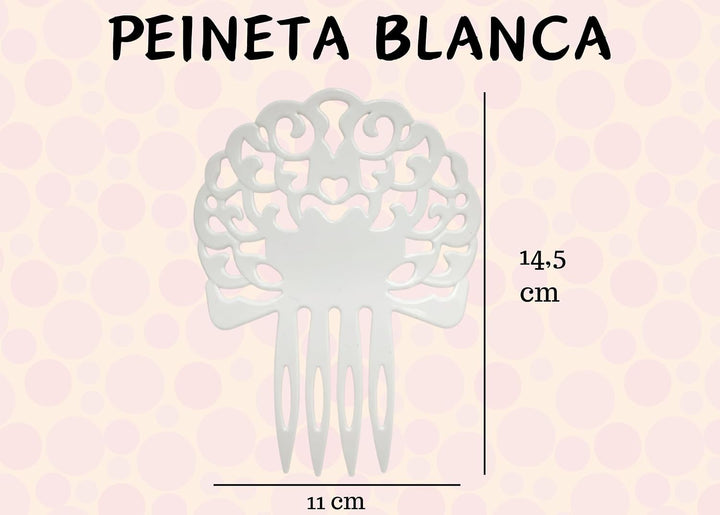Flamingo-Set mit besticktem Schal, Kamm, Blume mit Klammer und Armband – Zubehör für Messen und Sevi
