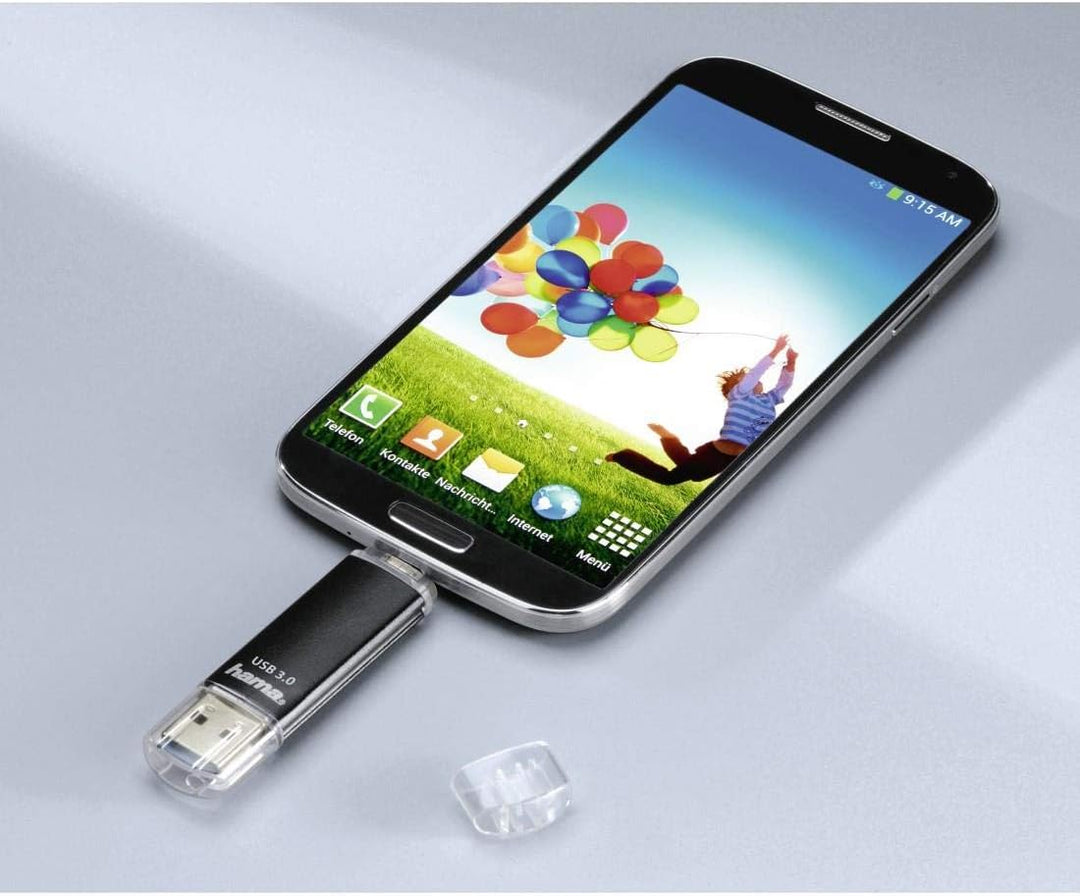 Hama 256GB USB-Speicherstick mit USB 3.2 Gen 1 & microUSB (2-in-1 USB-Stick, zB für Android Handy, T