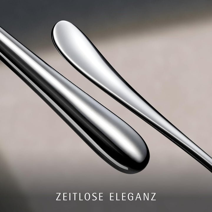 WMF Merit Edelstahl Besteck Set 6 Personen, Essbesteck Set 30 teilig, Hohlheftmesser, Cromargan prot