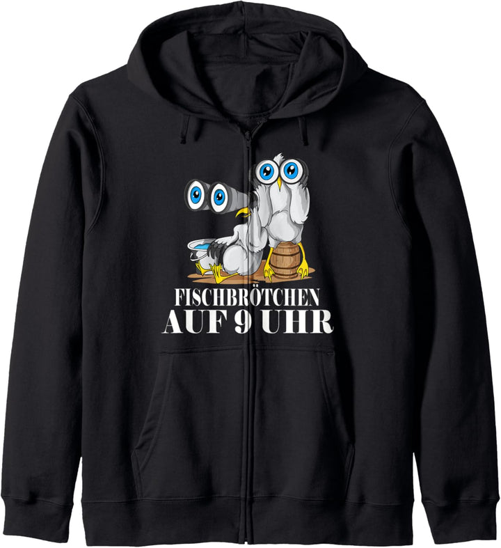 Moin plattdeutsch norddeutsch Möwen Fischbrötchen Fischen Kapuzenjacke