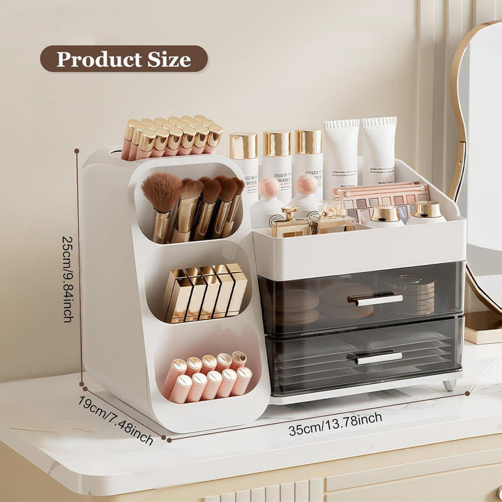 Make Up Organizer, Multifunktion Schminktisch Organizer, 3-in-1 Kosmetik Organizer, Schmink und Skin