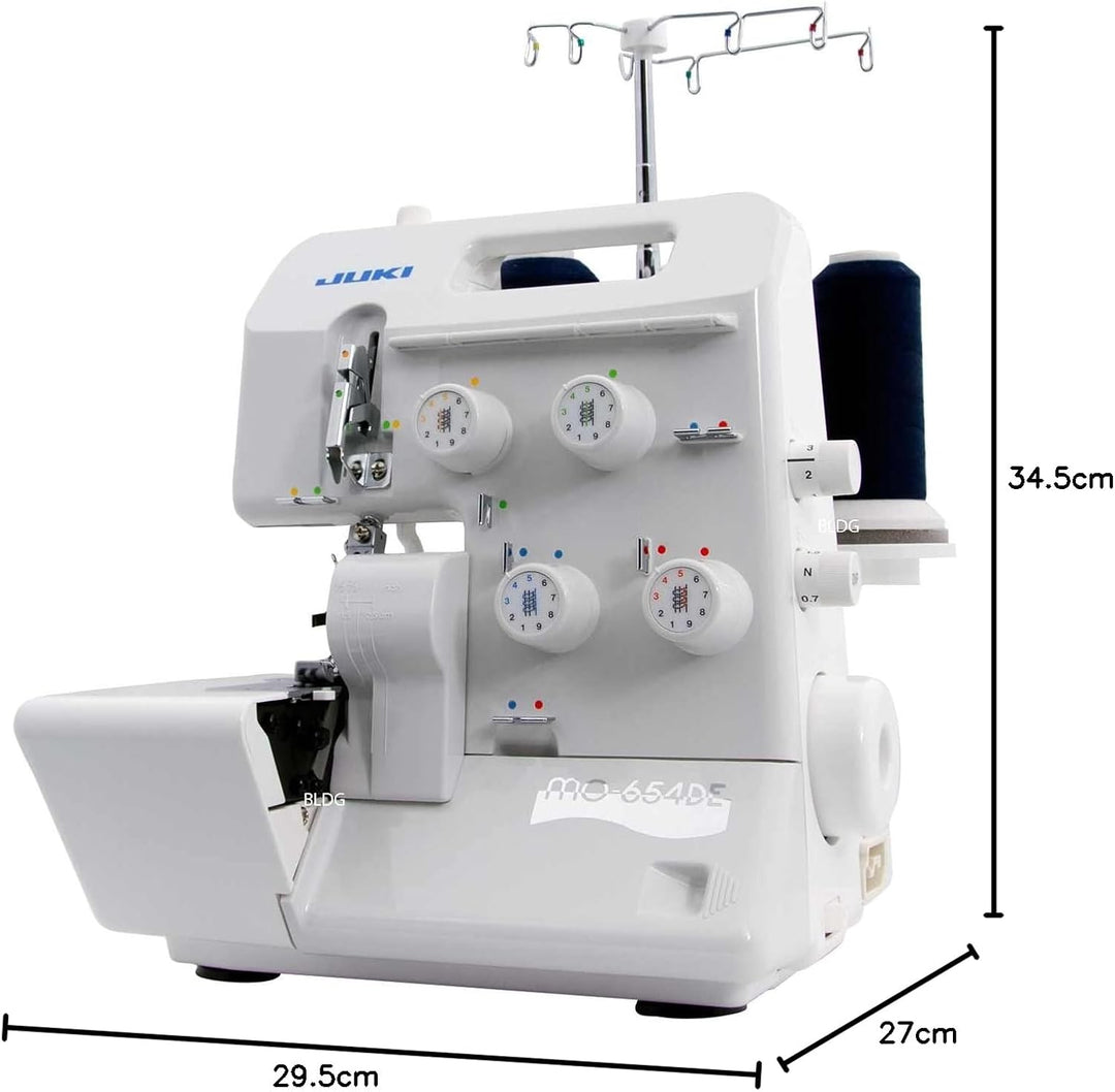 JUKI MO654DE Haushaltsmaschine, Aluminiumlegierung, Weiss, 34 x 27 x 29,5
