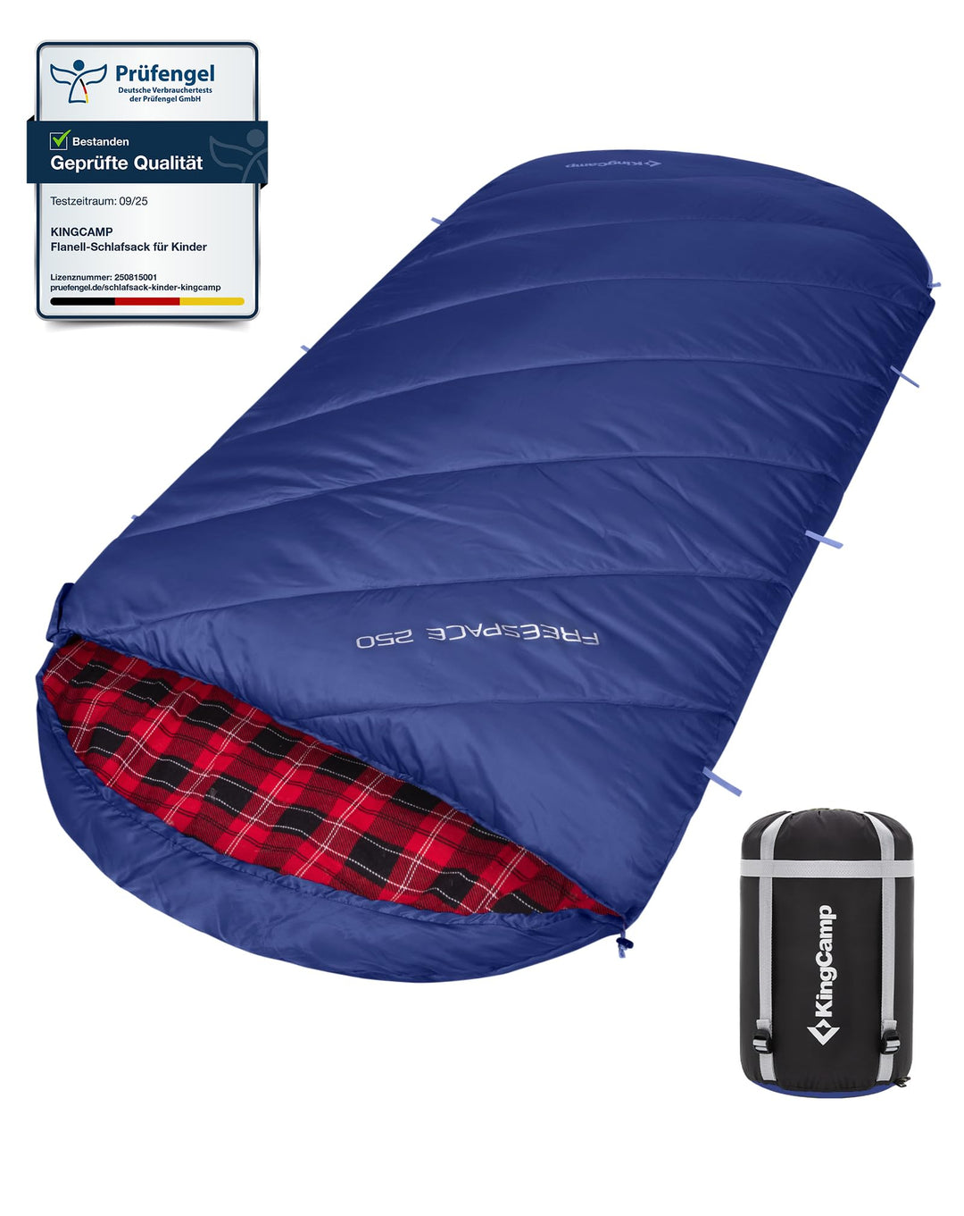 KingCamp XXL Schlafsack Campingschlafsack 3 Jahreszeiten Übergrösse für Erwachsene Outdoor Rucksackr