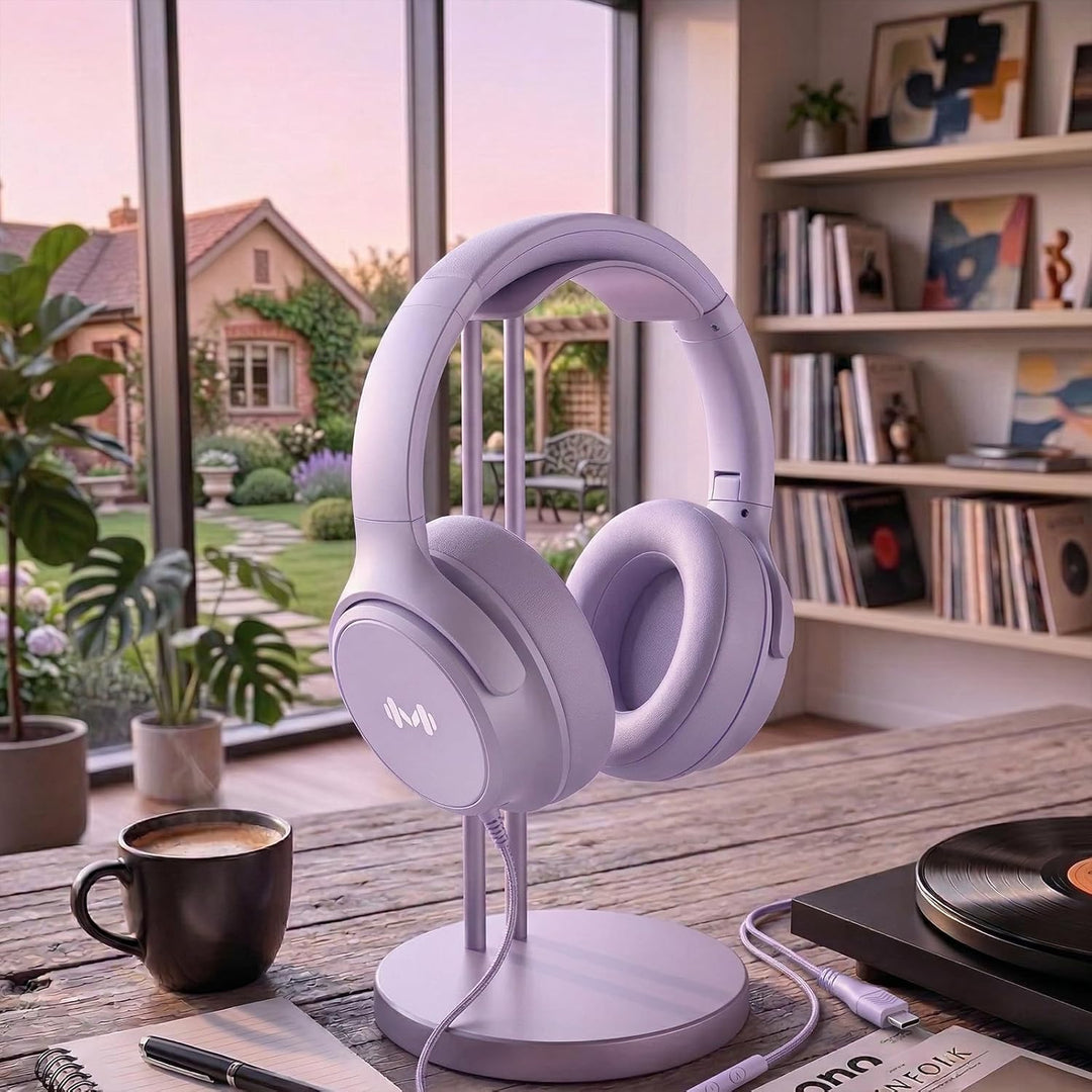 Over-Ear Kopfhörer: Faltbar mit Mikrofon & In-Line Steuerung – 3,5mm Klinke + USB-C Adapter – Weiche