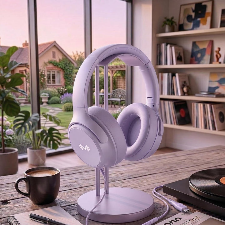 Over-Ear Kopfhörer: Faltbar mit Mikrofon & In-Line Steuerung – 3,5mm Klinke + USB-C Adapter – Weiche