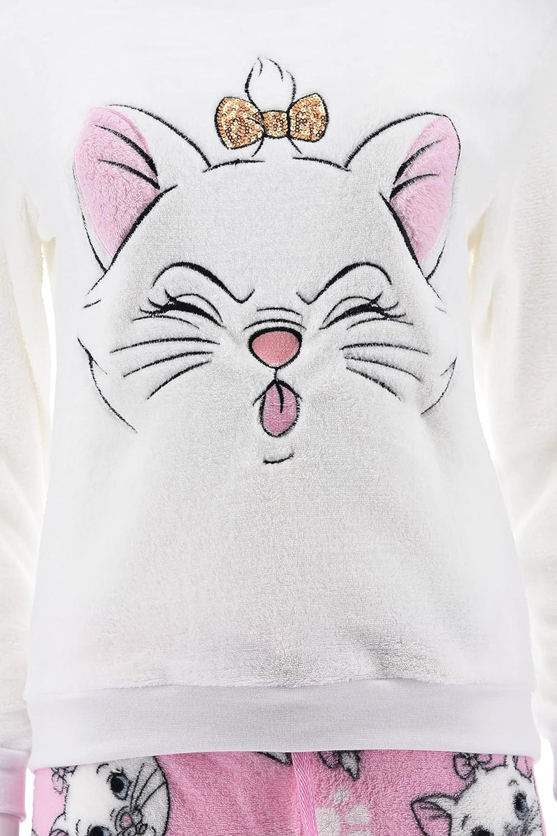 The Aristocats Damen Lang Pyjama Schlafanzug L Weiss, L Weiss