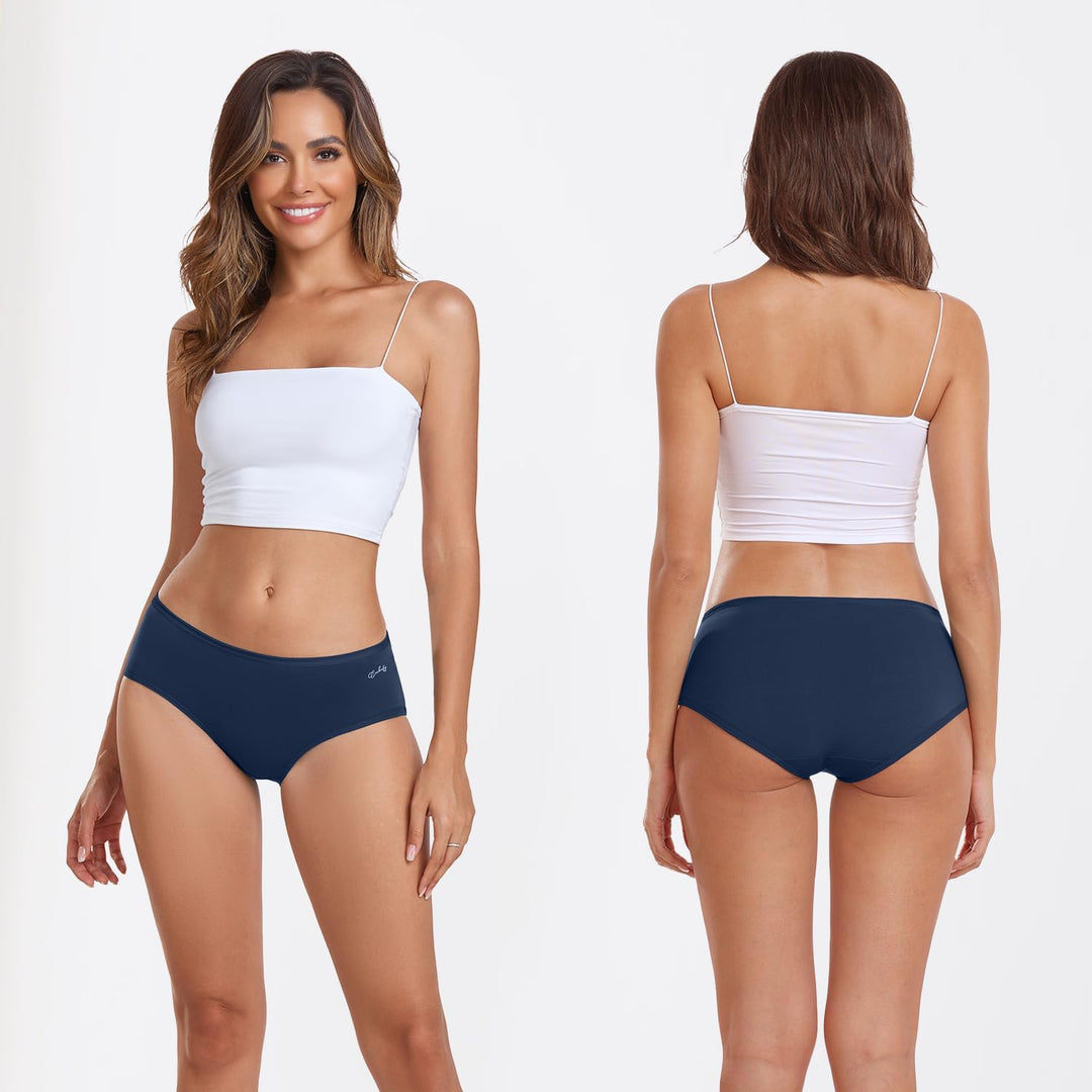 coskefy Unterhosen Damen, 6er Pack Slips Damen Baumwolle, Bequeme Frauen Unterwäsche, Atmungsaktiv P