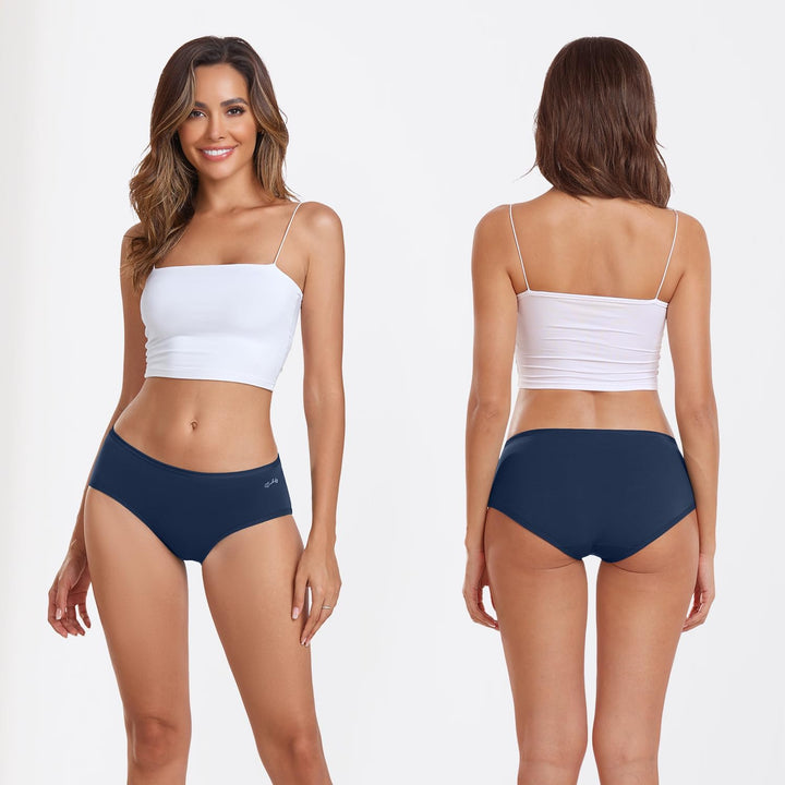 coskefy Unterhosen Damen, 6er Pack Slips Damen Baumwolle, Bequeme Frauen Unterwäsche, Atmungsaktiv P