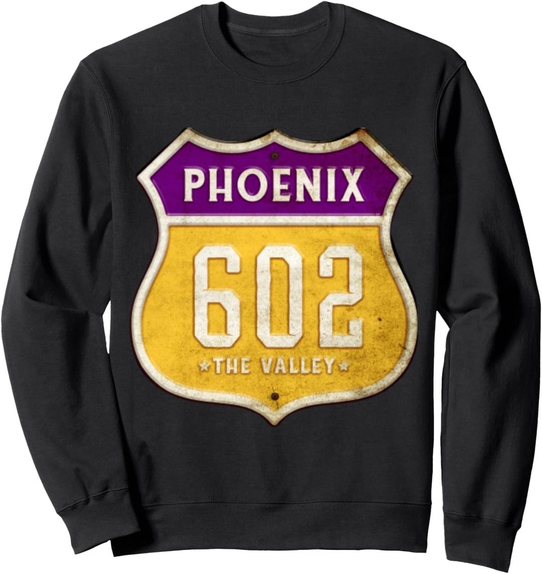 Phoenix Arizona Vorwahl 602 Vintage Strassenschild PHX Sweatshirt
