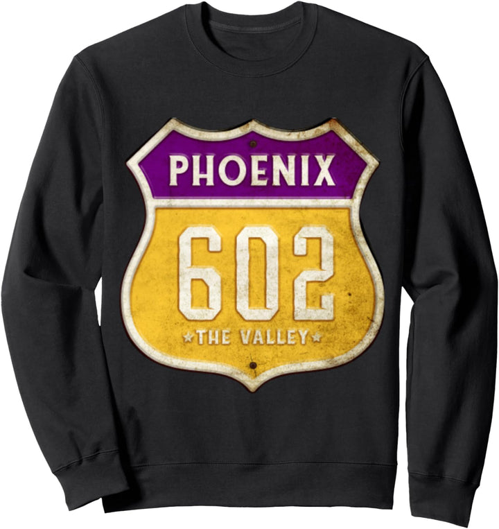 Phoenix Arizona Vorwahl 602 Vintage Strassenschild PHX Sweatshirt