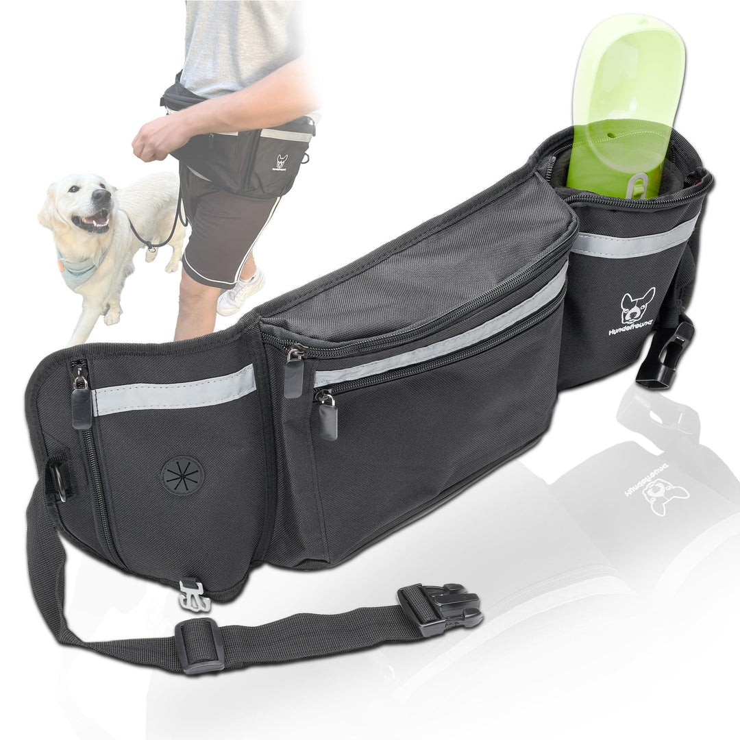 Hundefreund Leckerlitasche für Hunde XXL - Extra grosser reflektierender Leckerlibeutel mit Bauchgur