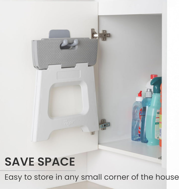VIGAR - Zusammenklappbarer Hocker - Modell Compact Zeroline - 32 cm Höhe - 80% recycelter Kunststoff