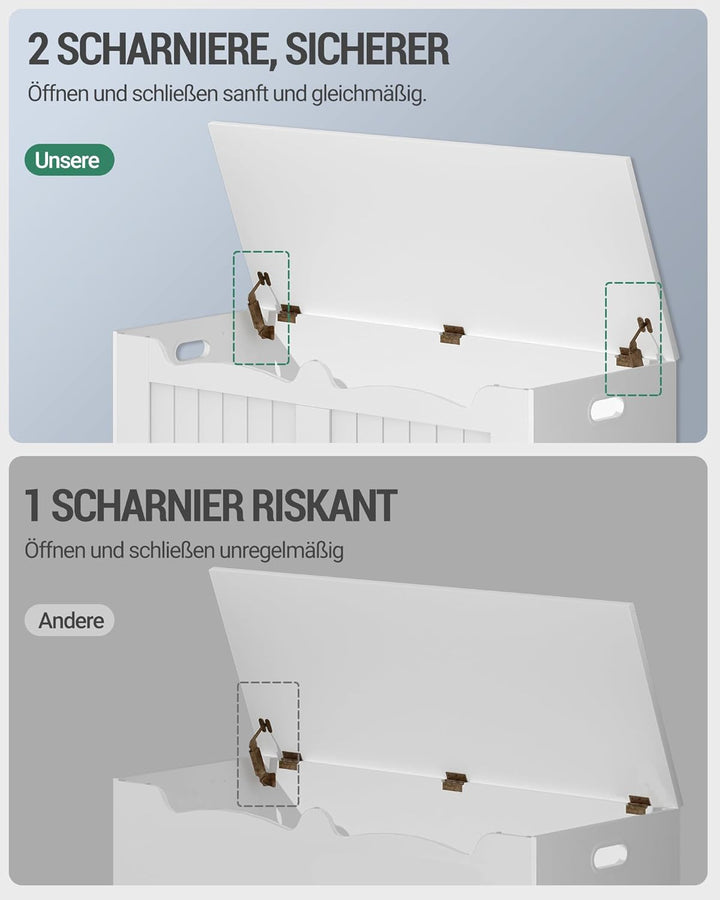Hzuaneri Schuhbank, Sitzbank mit Stauraum, Sitztruhe, 2 Sicherheitsscharniere, Aufbewahrungsschrank,
