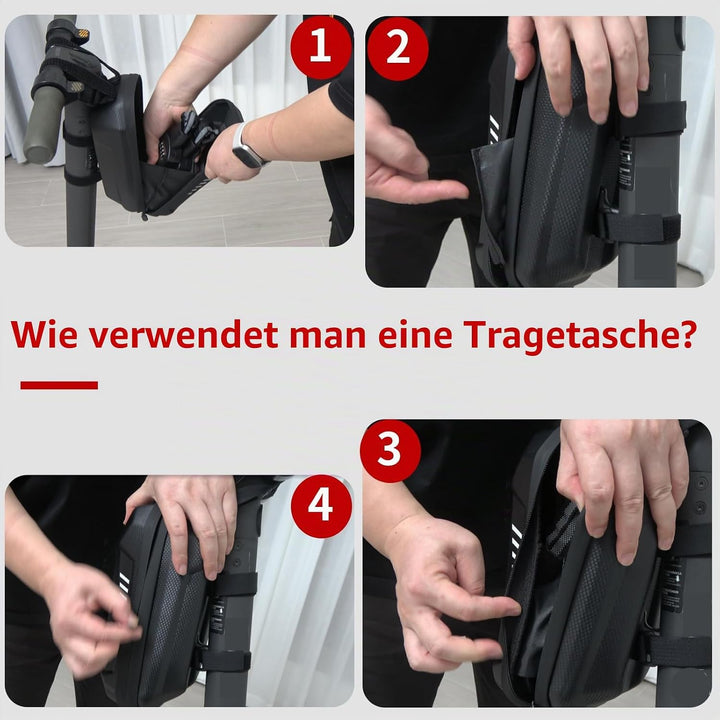E Scooter Schloss mit Zahlencode, Zahlenschloss für E Scooter, 6mm-Kettenglied Handschellenschloss,