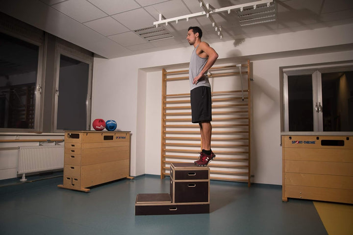 Sport-Thieme Plyo-Box Holz Kombi | rutschfeste Jump-Box/Sprungkasten aus Multiplex-Holz | In DREI Gr