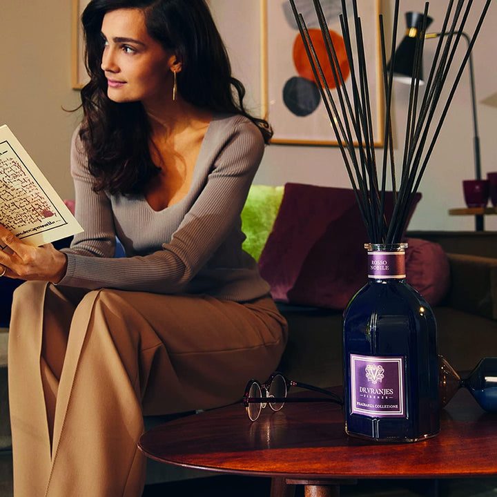 Dr. Vranjes – Rosso Nobile Diffuser 250 ml mit Schwarze Stäbchen - Luxus-Raumduft, Made in Italy, Ha