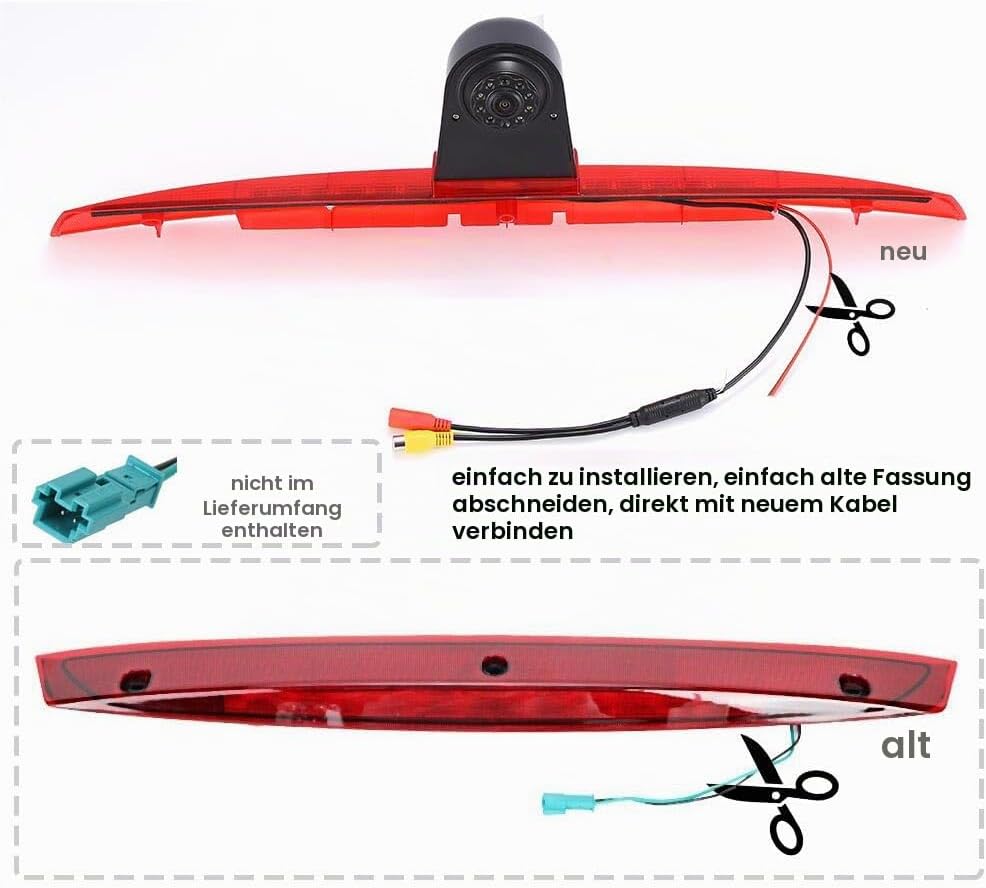 1280 * 720 Brake Bremsleuchte Auto Kamera Third roof Bremslicht Rückfahrkamera Replacement for Merce