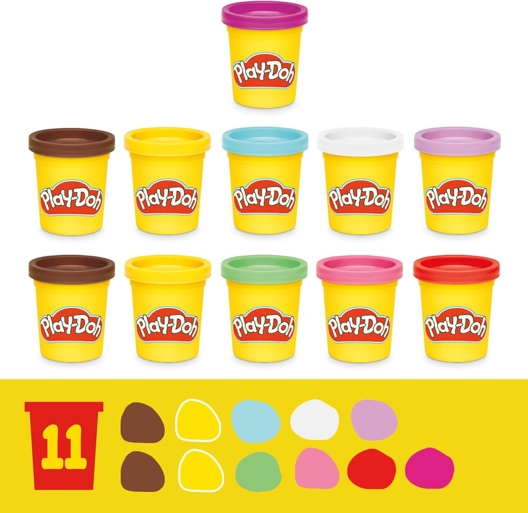 Play-Doh Bunte Konditorei mit Spielzeug-Ofen, Werkzeugen, Accessoires und 11 Dosen Knetmasse zum For