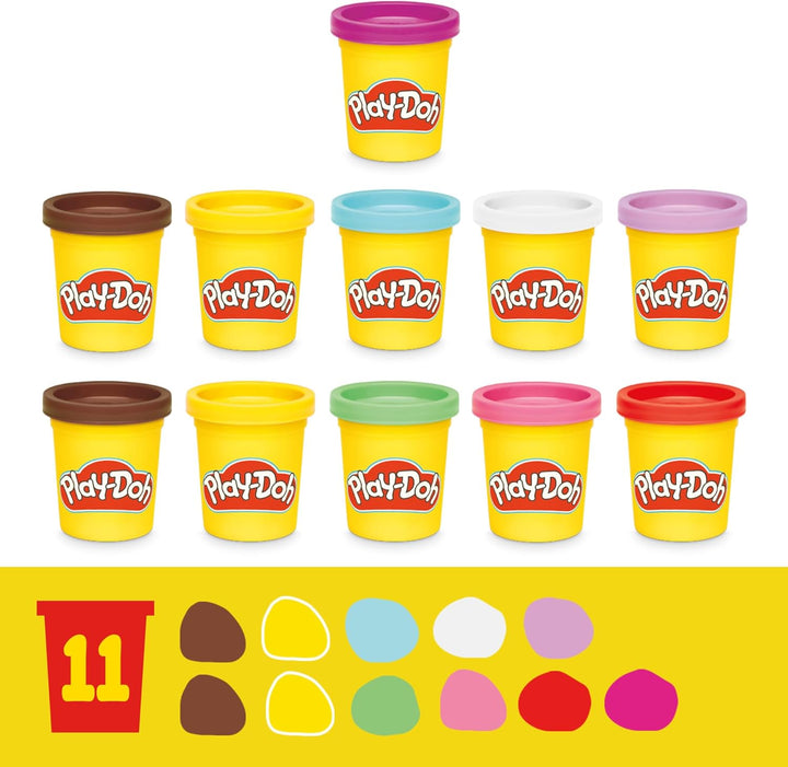 Play-Doh Bunte Konditorei mit Spielzeug-Ofen, Werkzeugen, Accessoires und 11 Dosen Knetmasse zum For