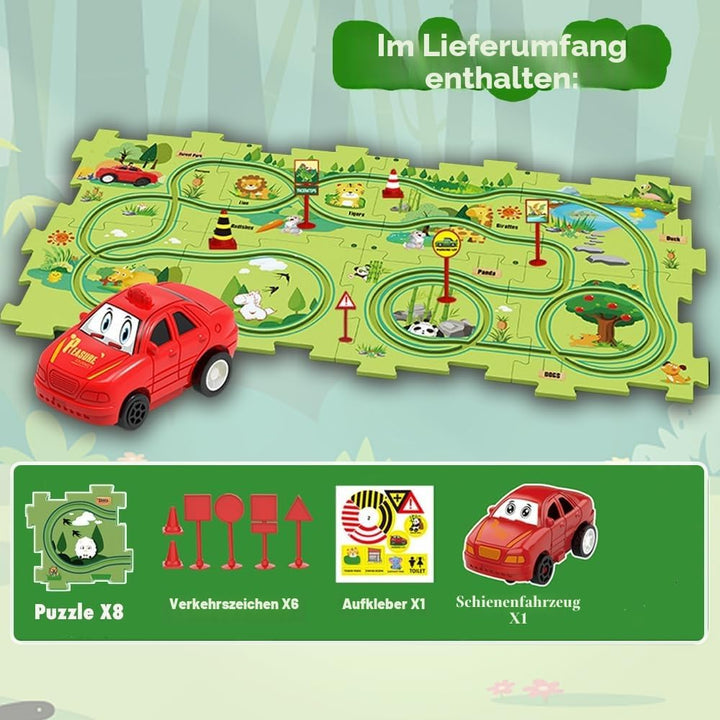 Auto Spielzeug Autorennbahn Spielzeugauto 8pcs DIY-Puzzlebahn für Kinderspielzeug DIY-Route Cars Spi